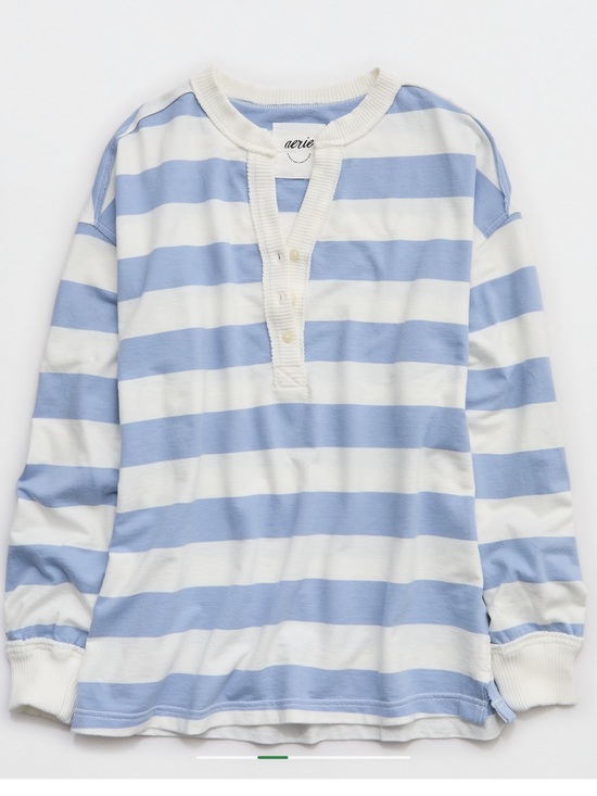 aerie Tops - Aerie Poolside Terry Henley Sweatshirt